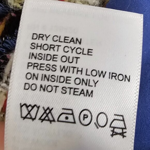 Etcetera Blue Multicolor Tweed Herringbone Single Breasted Blazer Size 4 - Picture 12 of 13